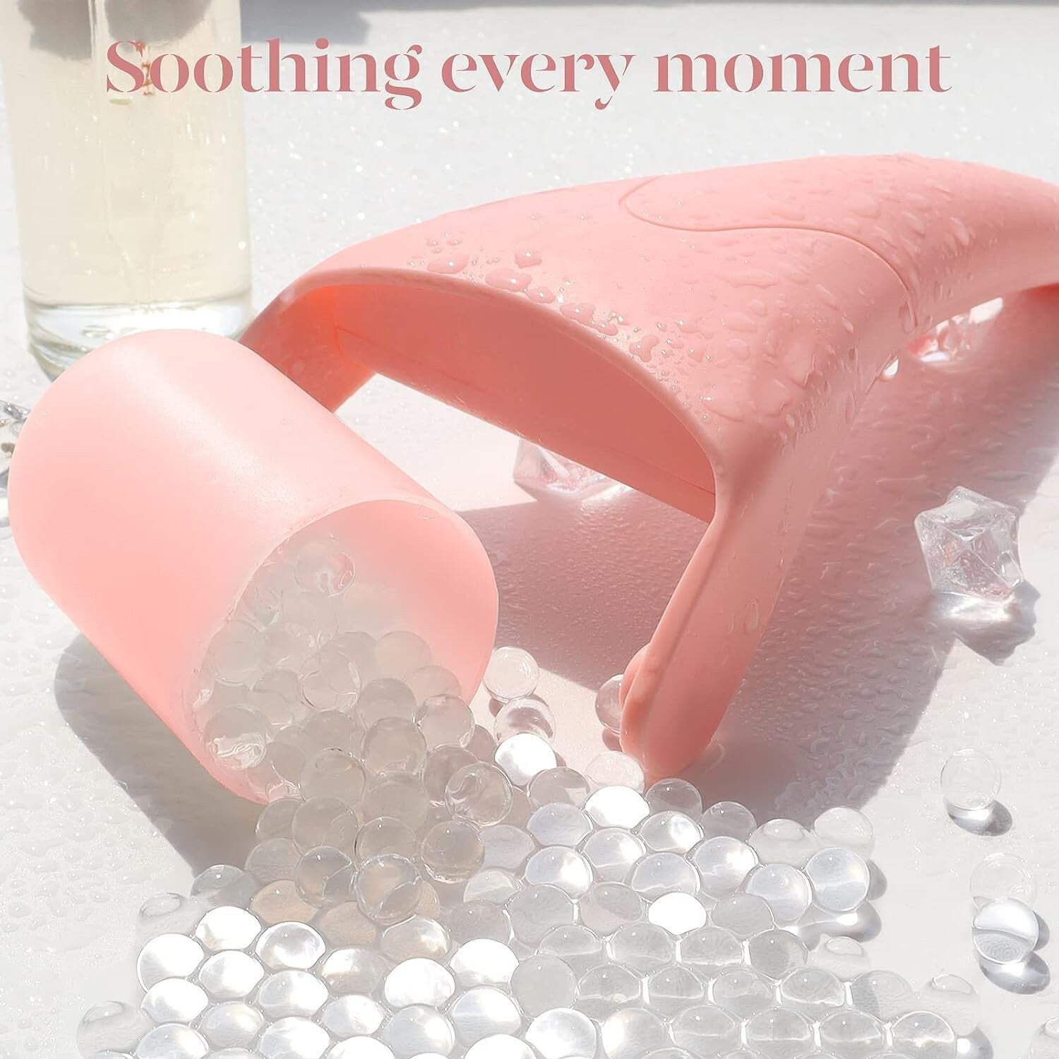 Facial Ice Roller Massager Cooling Face Roller Skin Care Beauty Tool Pink Blue