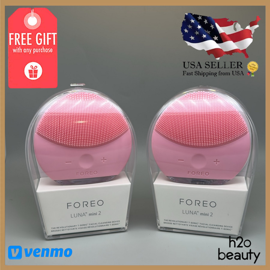 Foreo Luna Mini 2 Facial Cleansing Brush ( Pearl Pink ) x 2 **NEW IN BOX**