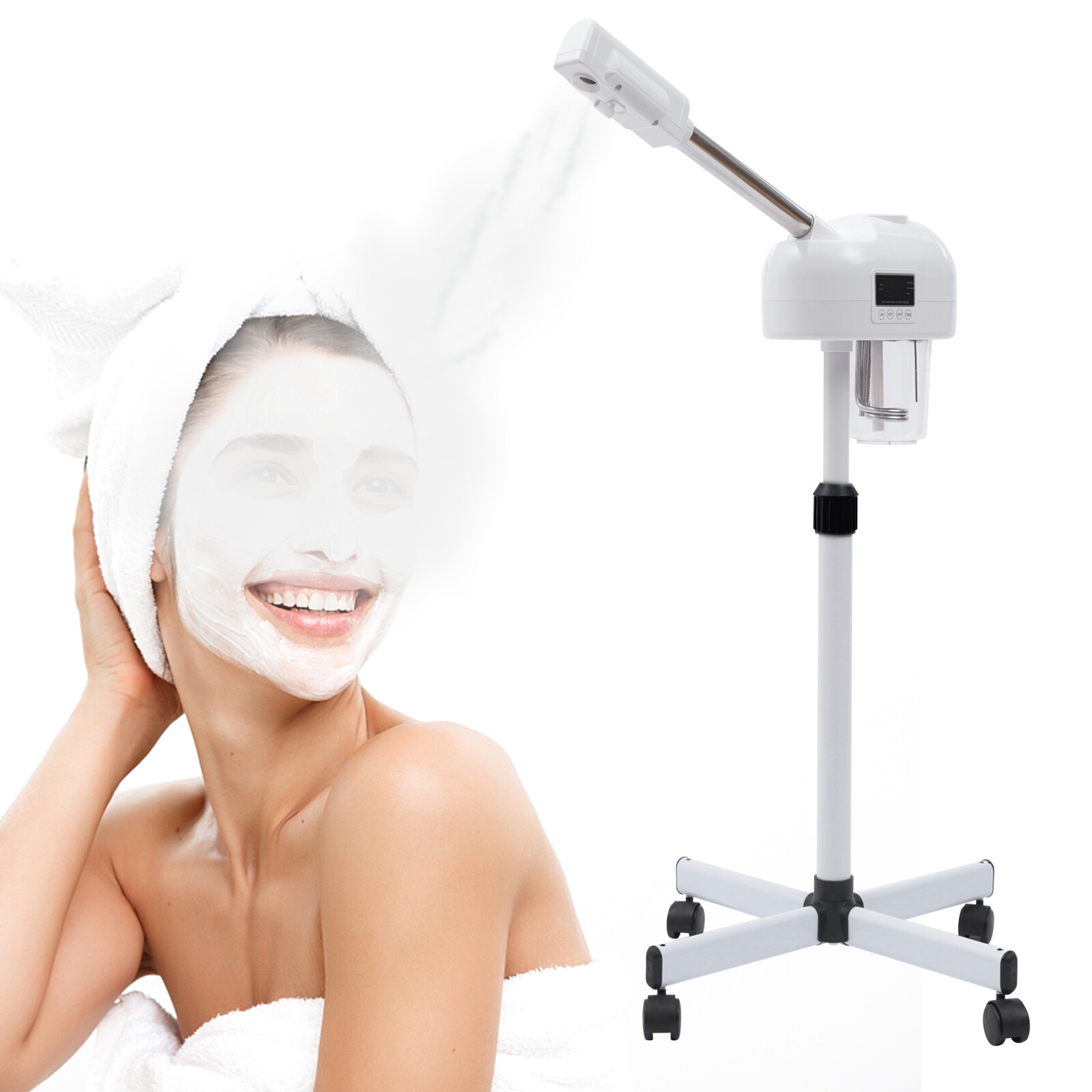 Ozone Standing Facial Steamer with Hot Mist Professional for Clean Skin