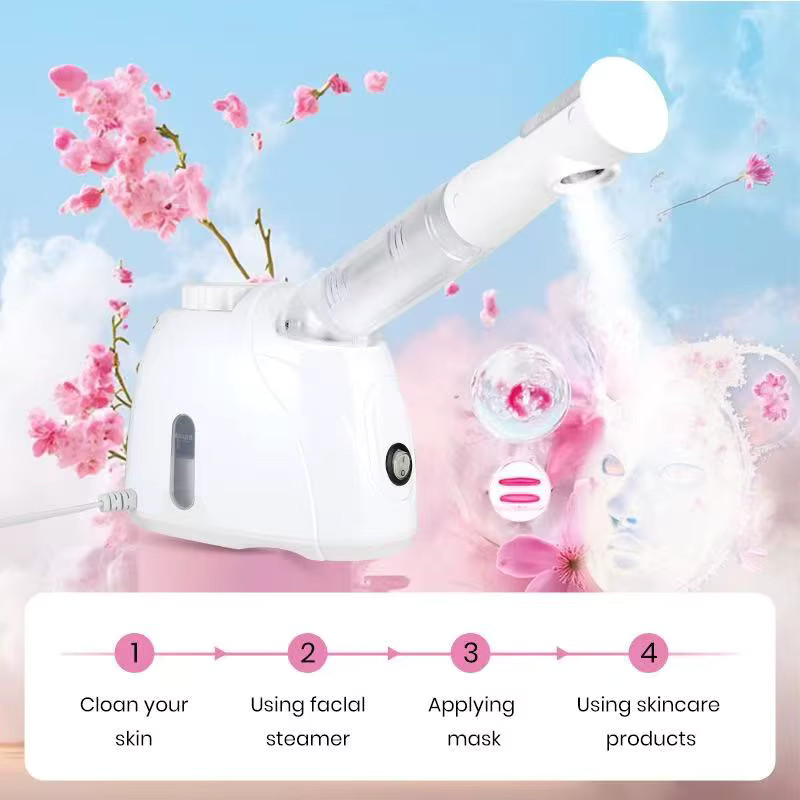 Long Tube Facial Steamer for Deep Cleansing Pore Cleaning Home Beauty Skin Care