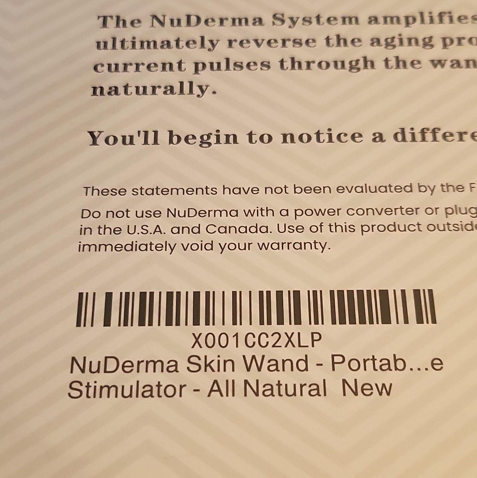 Pure Daily Care NuDerma Portable Facial Massager for Wrinkles, Battery, White