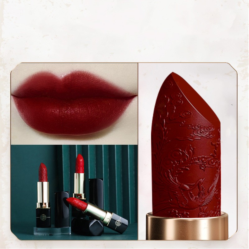 Color: Red pear – Chinese style carved lipstick