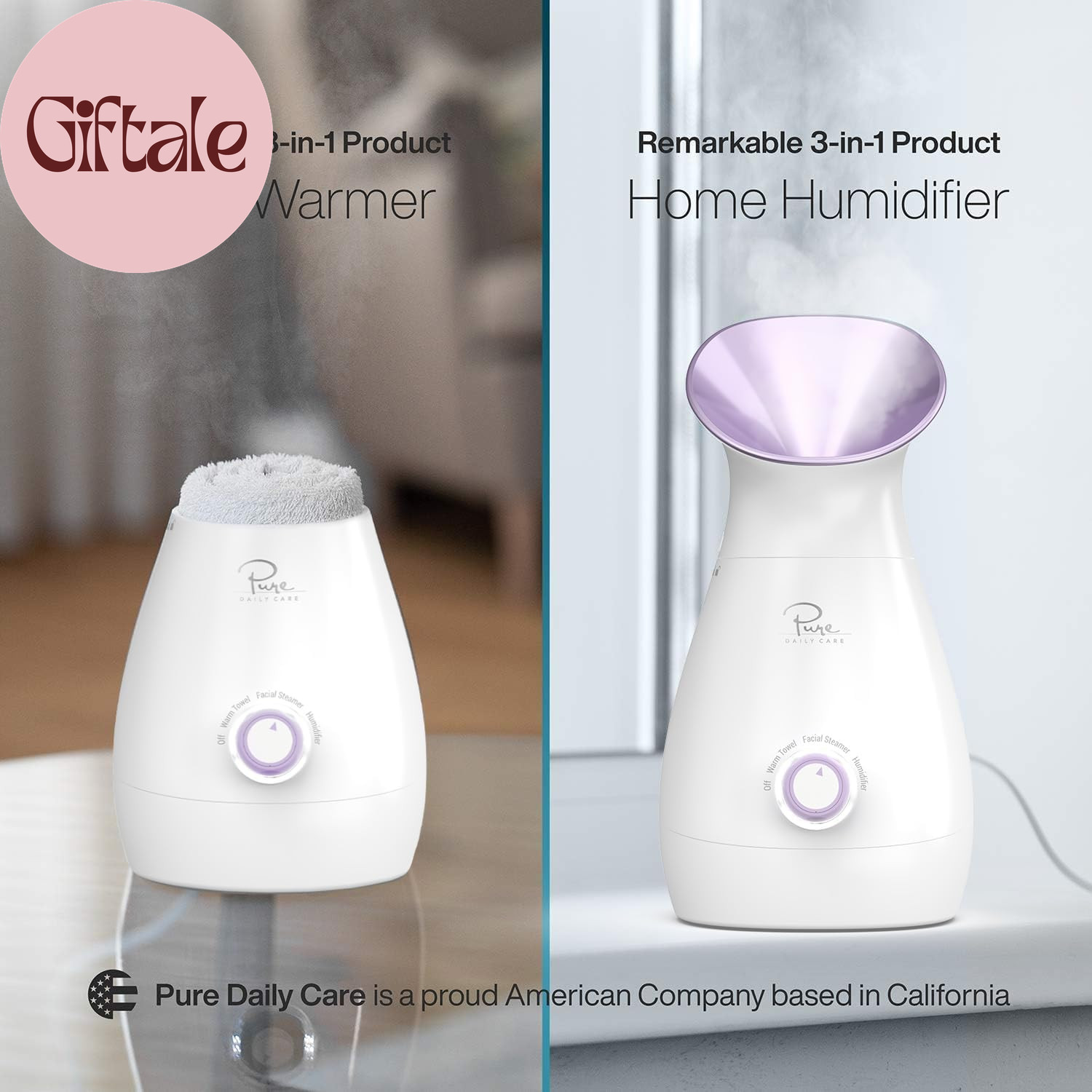 Nanosteamer Large 3-In-1 Nano Ionic Facial Steamer with Precise Temp Control – H