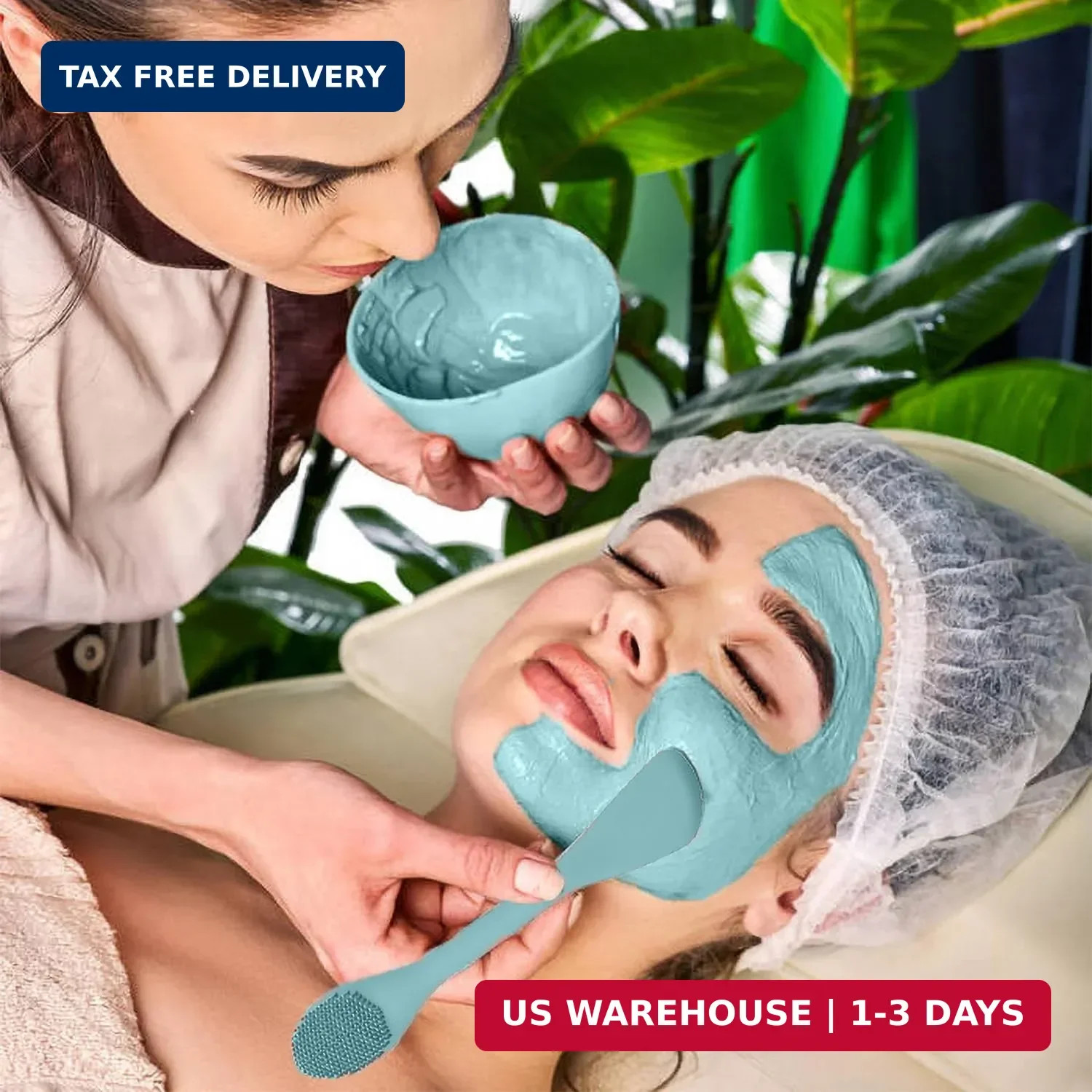 RamPula Facial Cleansing Brush, 2 in 1 Silicone Face Mask Brush & Face Scrubber,