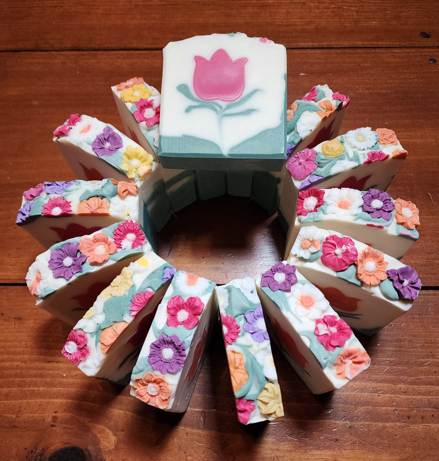 Spring Bloom Tulip Pink Bar Soap
