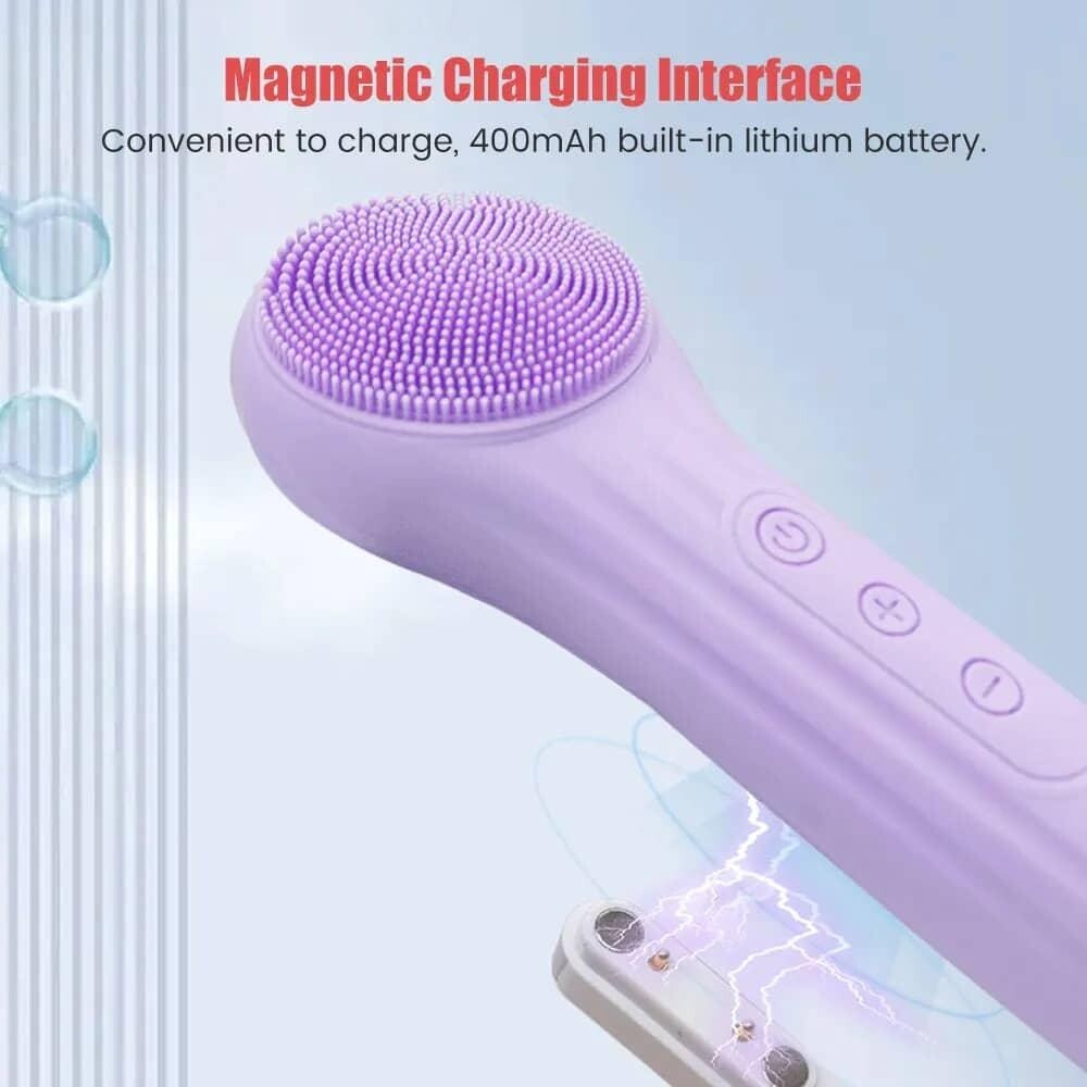 Facial Cleansing Brush, Waterproof and Rechargeable Electric Scrubber For Skin