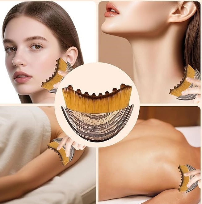 New Lymphatic Contour Face Brush, Lymphatic Drainage Massager