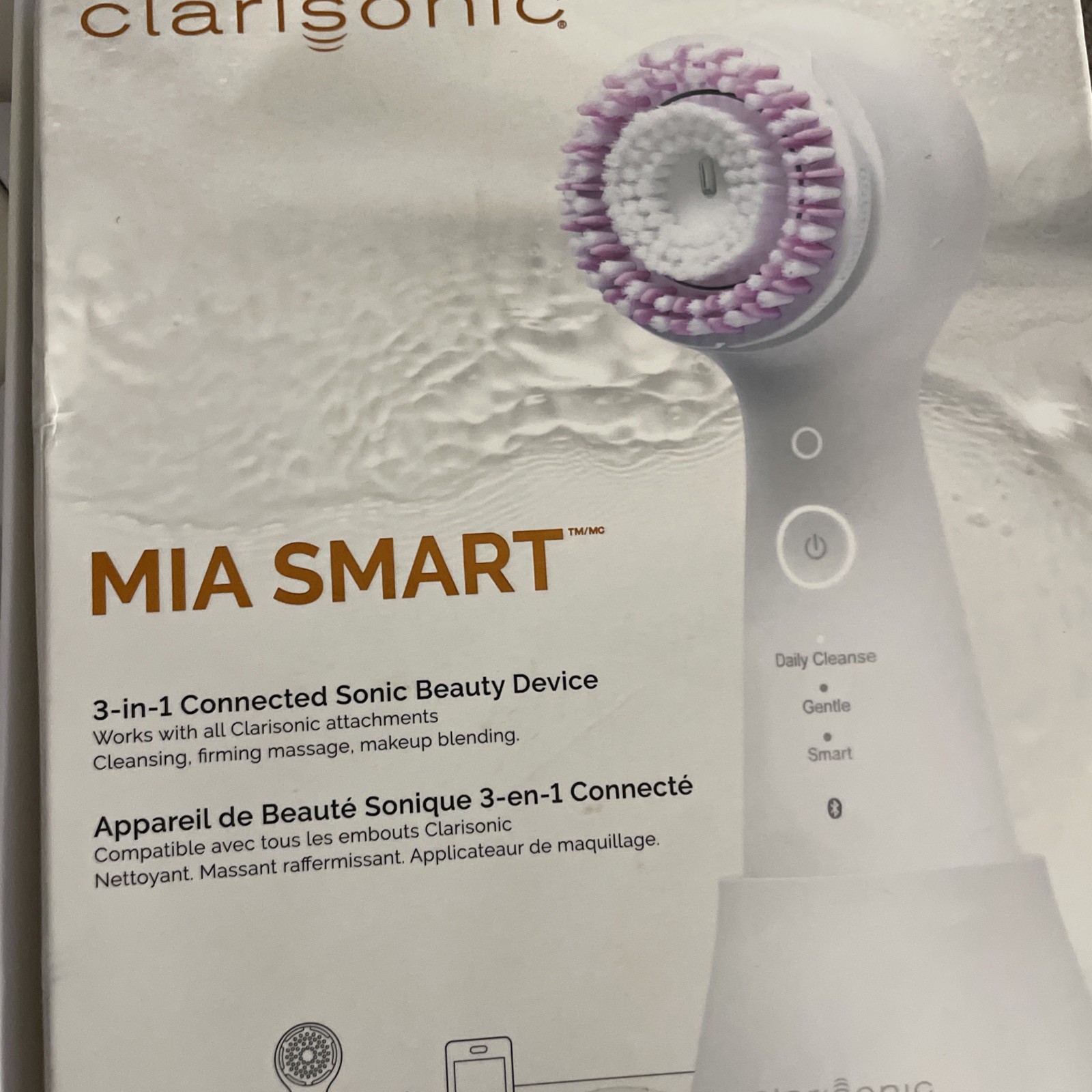 Clarisonic Mia Smart White 3-in1 Connected Sonic Beauty Device Bluetooth + USB