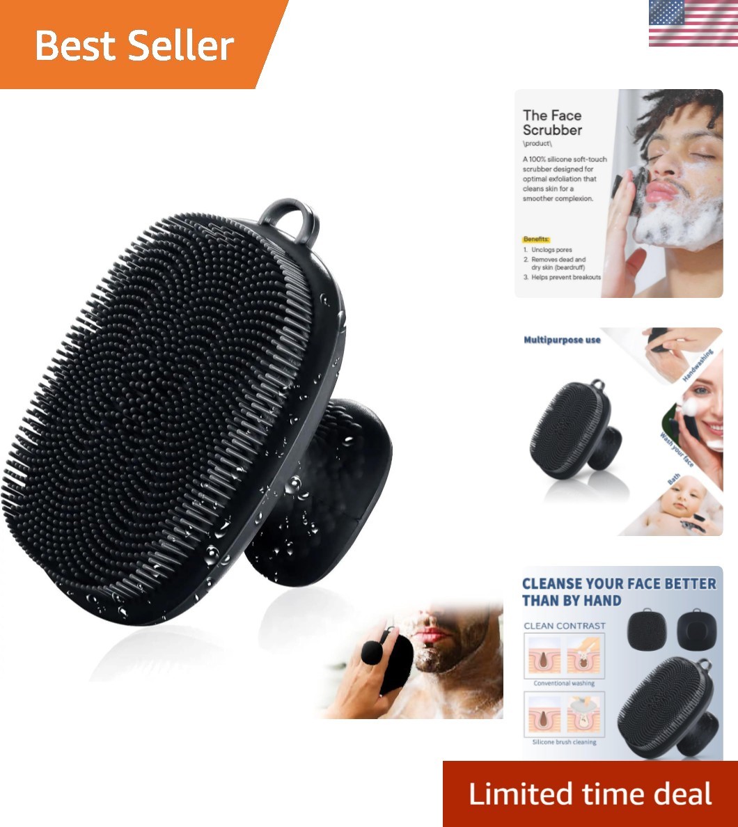 Face Scrubber, Silicone Face Scrubber for Men Facial Cleansing Brush Silicone…