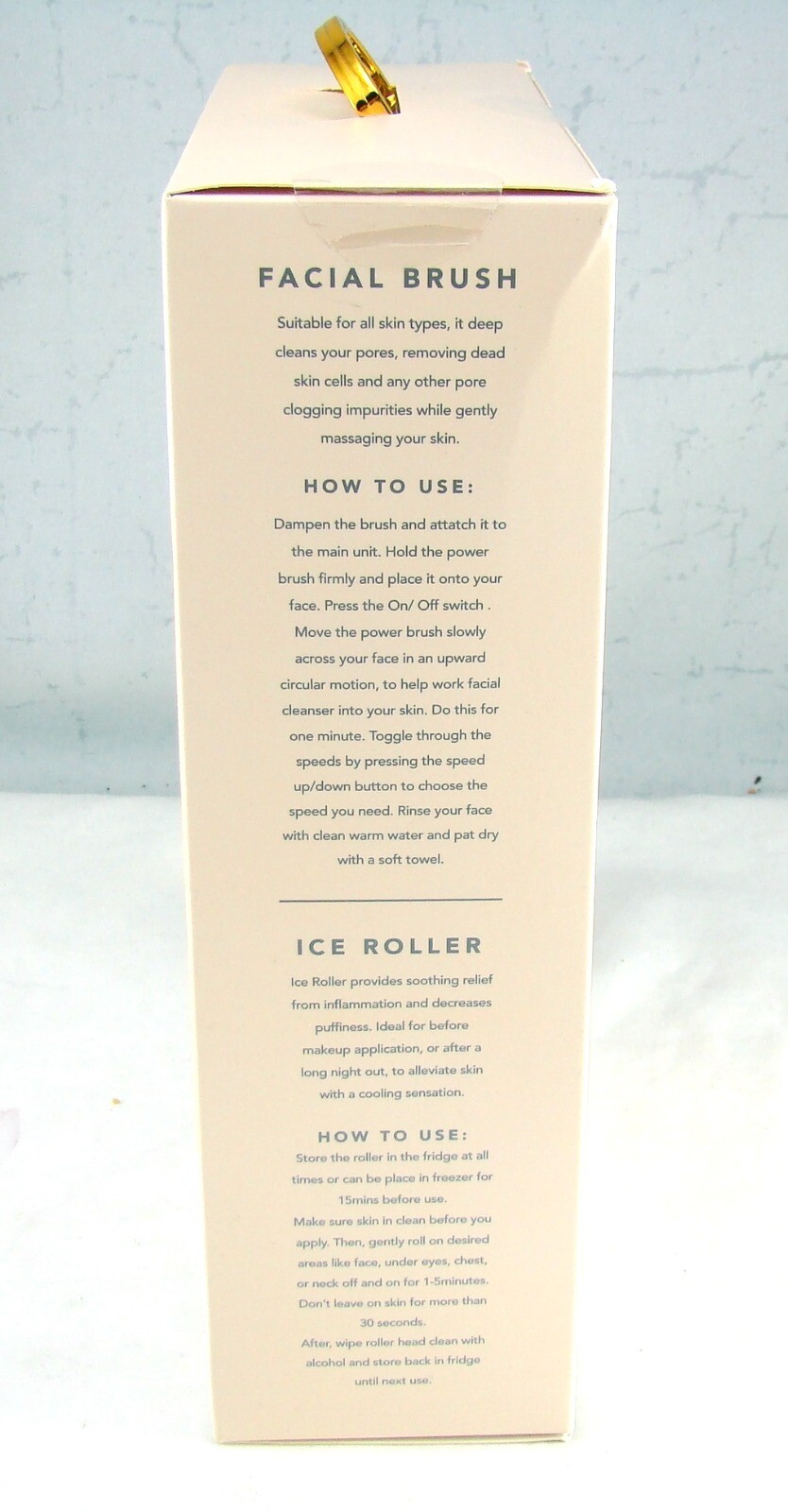 Catherine Malandrino Essential Skin Care Duo Facial Brush & Ice Roller NEW NIB