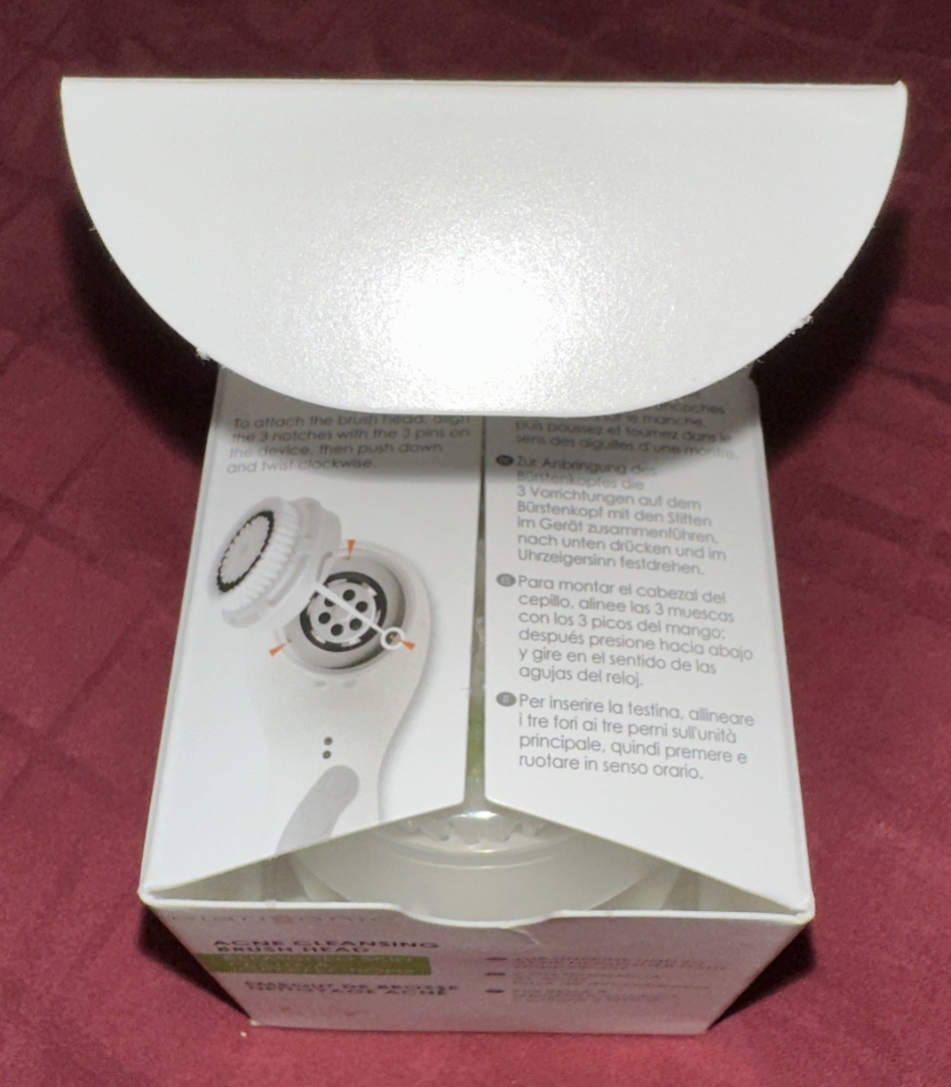 New Authentic Clarisonic Acne Cleansing Face Brush Head New Box 2 pack