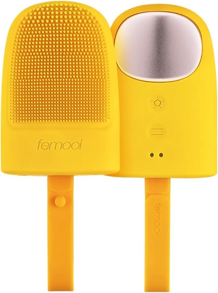 Femooi Powered Facial Cleansing Brush Silicone Face Scrubber, Sonic Face Brush