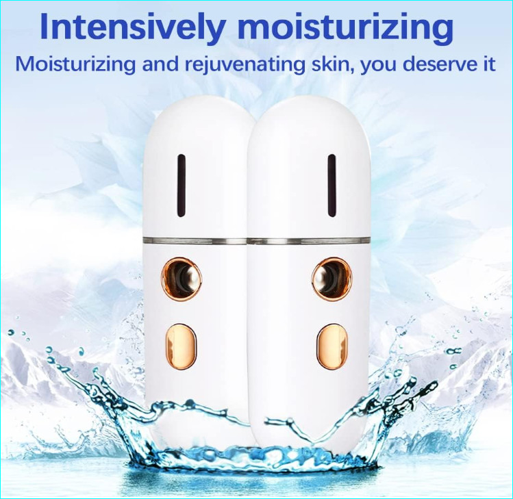 Portable Hydrating Nano Mister, Mini Facial Steamer for skincare, Handheld
