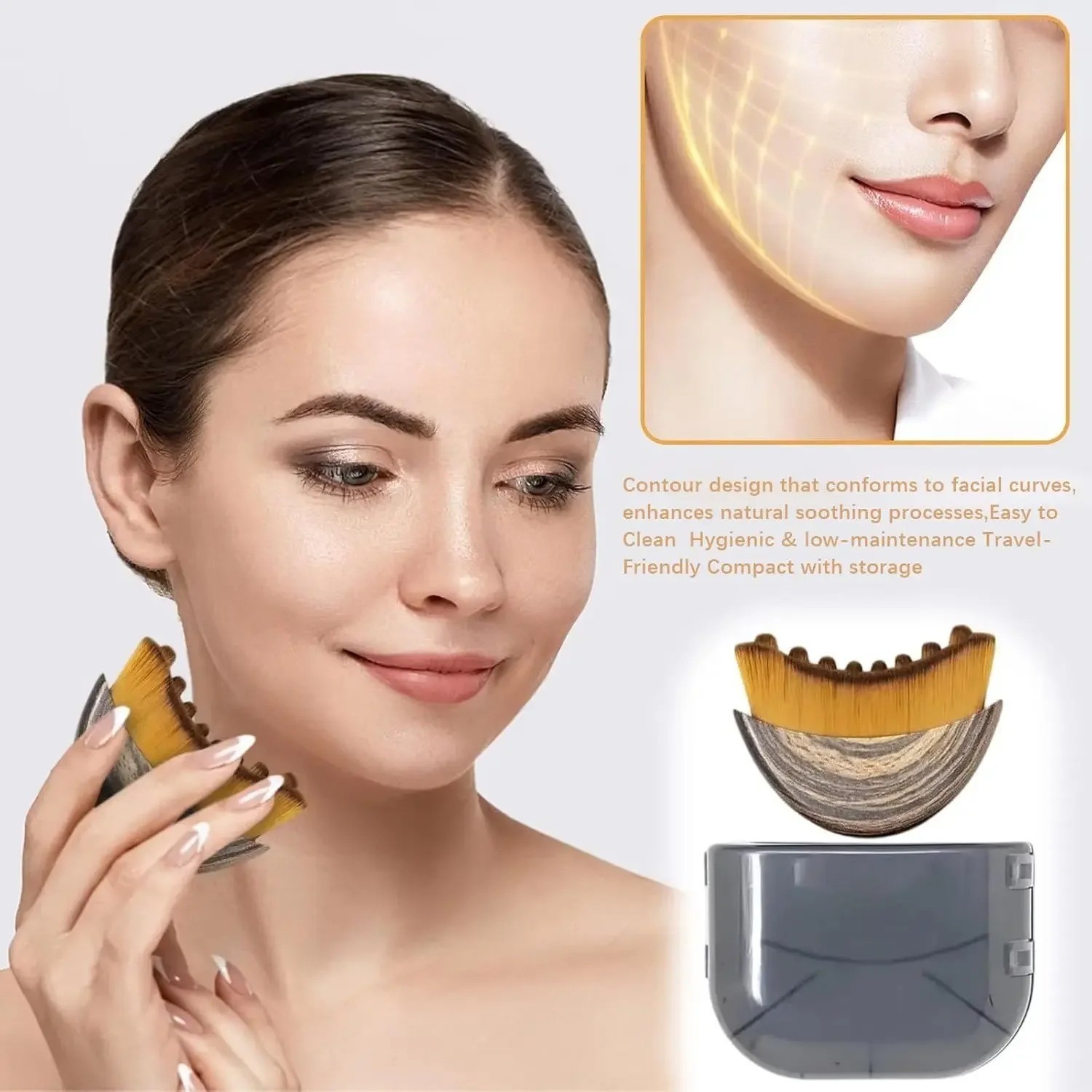 New Lymphatic Contour Face Brush, Lymphatic Drainage Massager by Glowiex