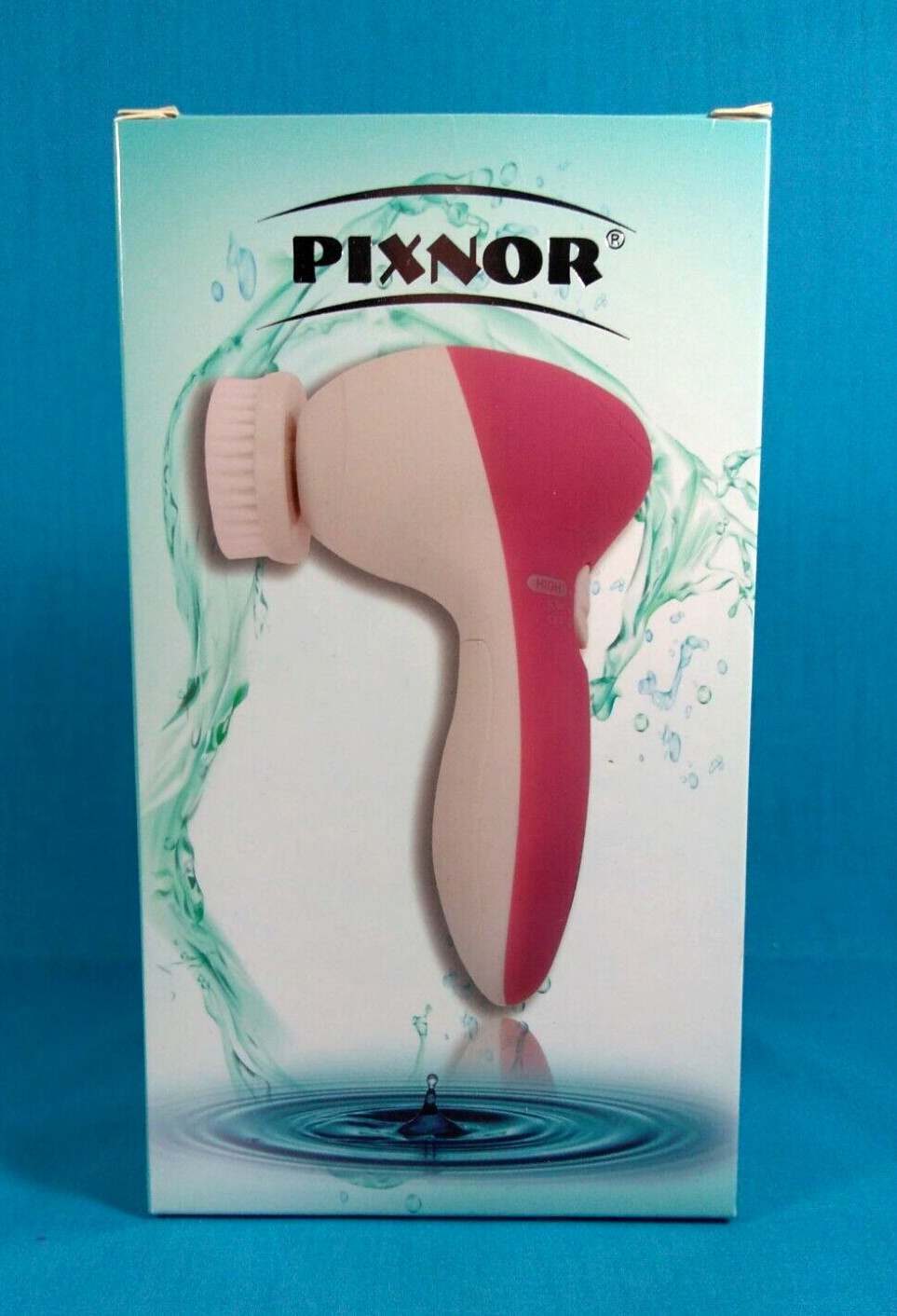 NIB~PIXNOR P2016 Facial Brush 7 in 1 Facial Massager~ Clean Face Cleansing Heads