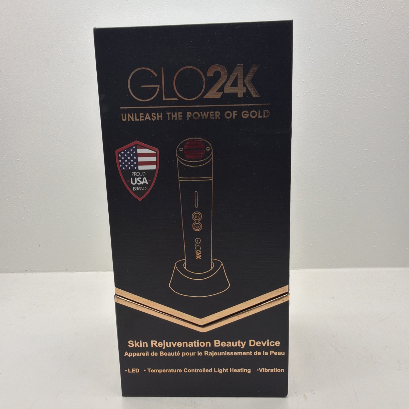 GLO24K Red Light Beauty Device for Face & Neck – 3-in-1 Facial and Neck Massager