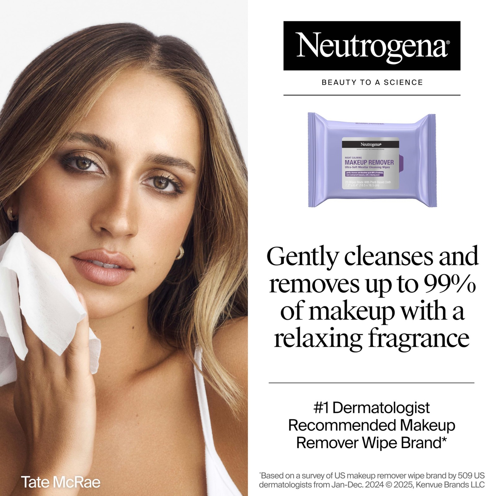 Neutrogena Night Calming Makeup Remover 50 Count (Pack of 1),