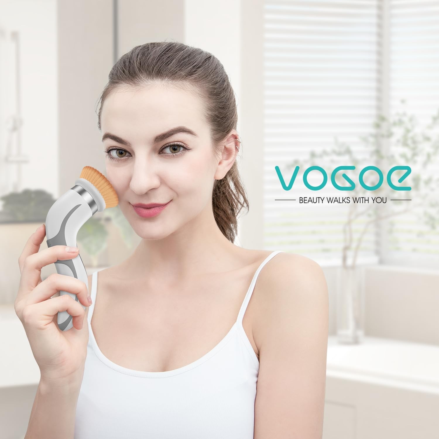 Cleansing Brush-Spin Scrubber Exfoliator Rechargeable, 2-Speed Rotation, Wash…