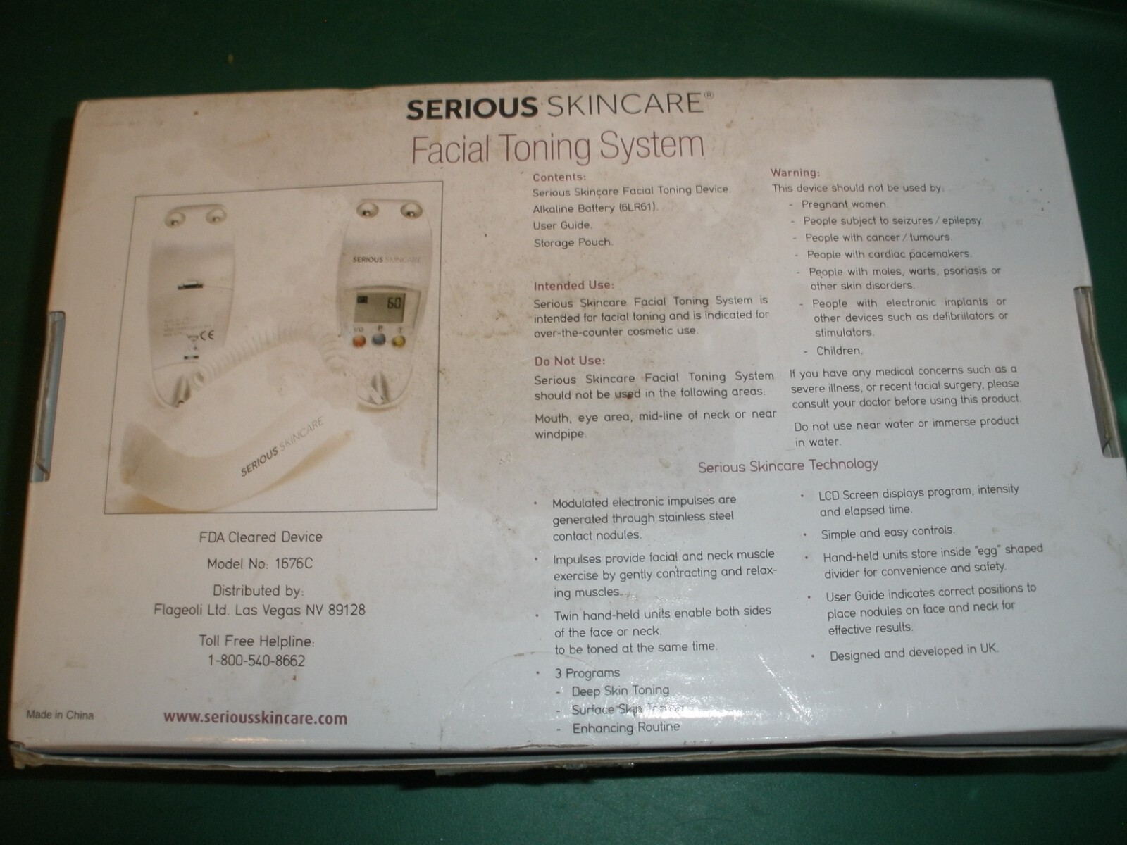 NEW Opened Facial Toning System by Serious Skincare (T83)
