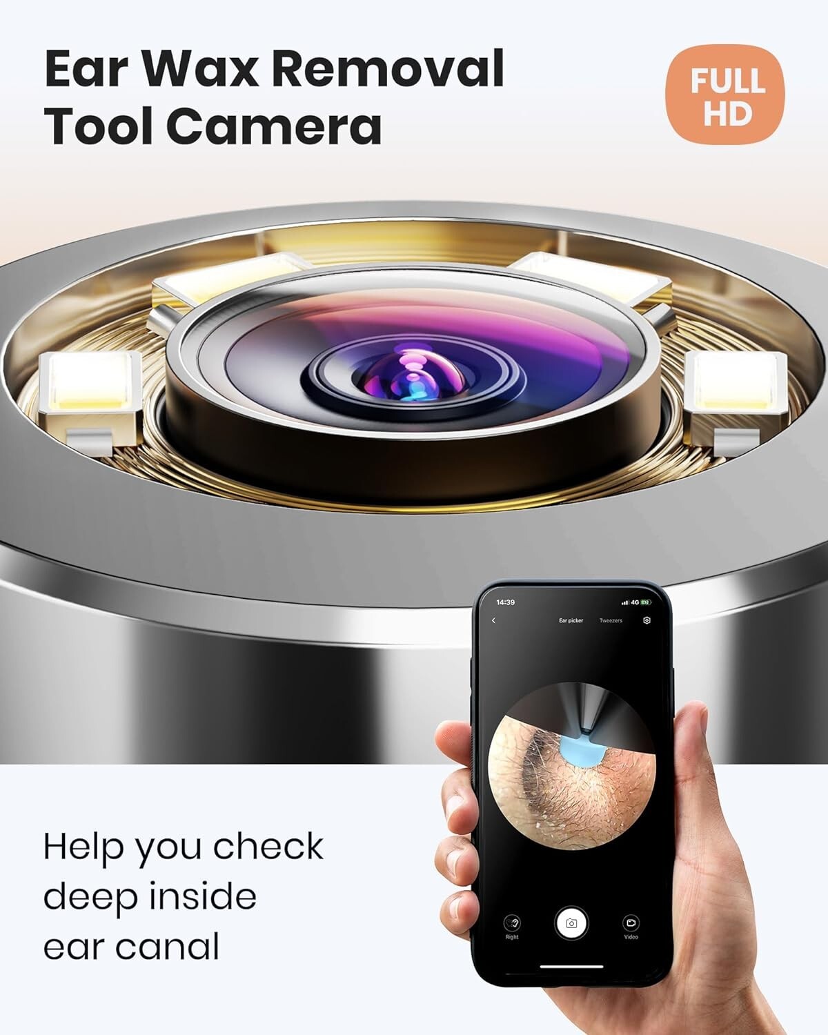 Ear Wax Removal Tool Camera:Ear Camera,Bebird AuriCare Note5 Pro Ear Cleaner Twe