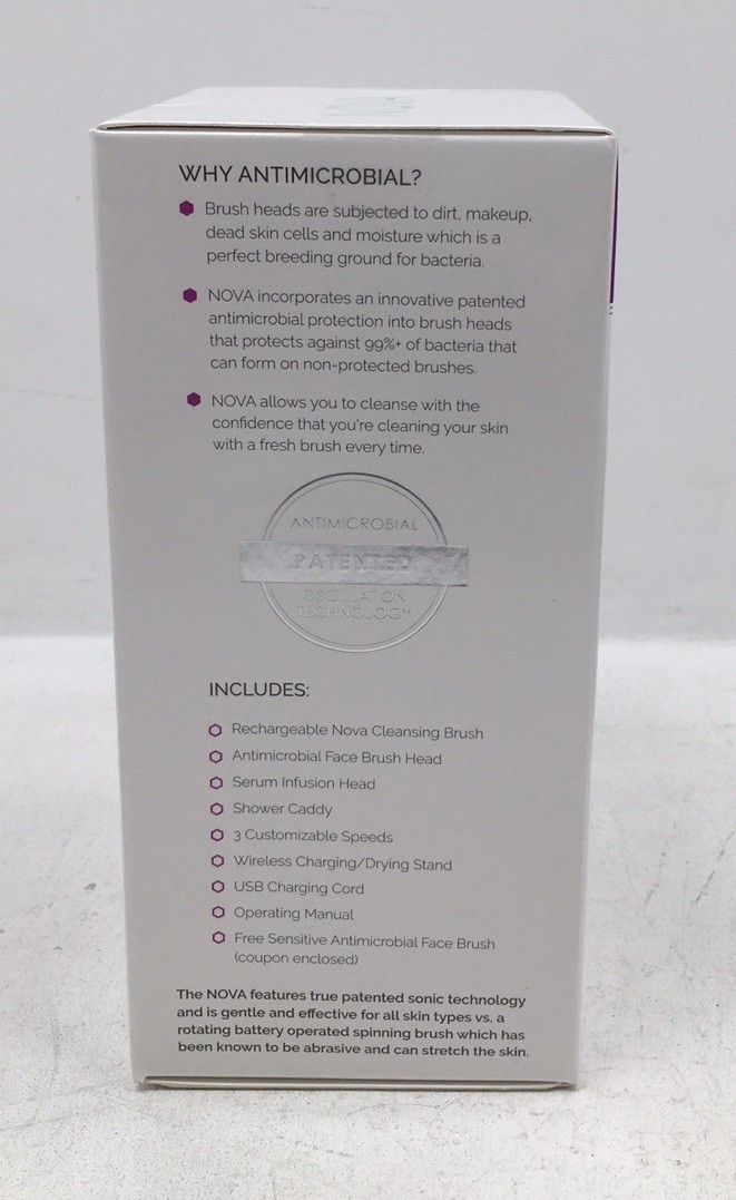Spa Sciences NOVA Antimicrobial Sonic Cleansing System White Waterproof Recharge