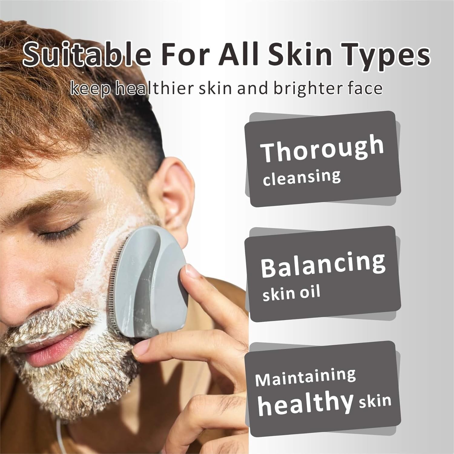 Silicone Face Scrubber,2 Pack Face Scrubber for Women Men Manual Face Exfoliator