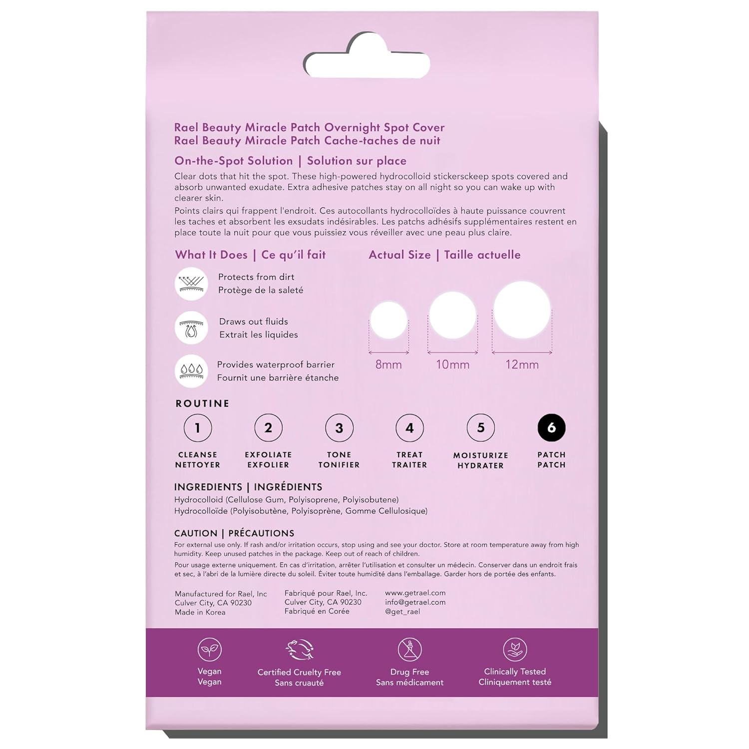 Rael Hydrocolloid Pimple Patches, Acne Patch Overnight Spot Cover (52 Count)