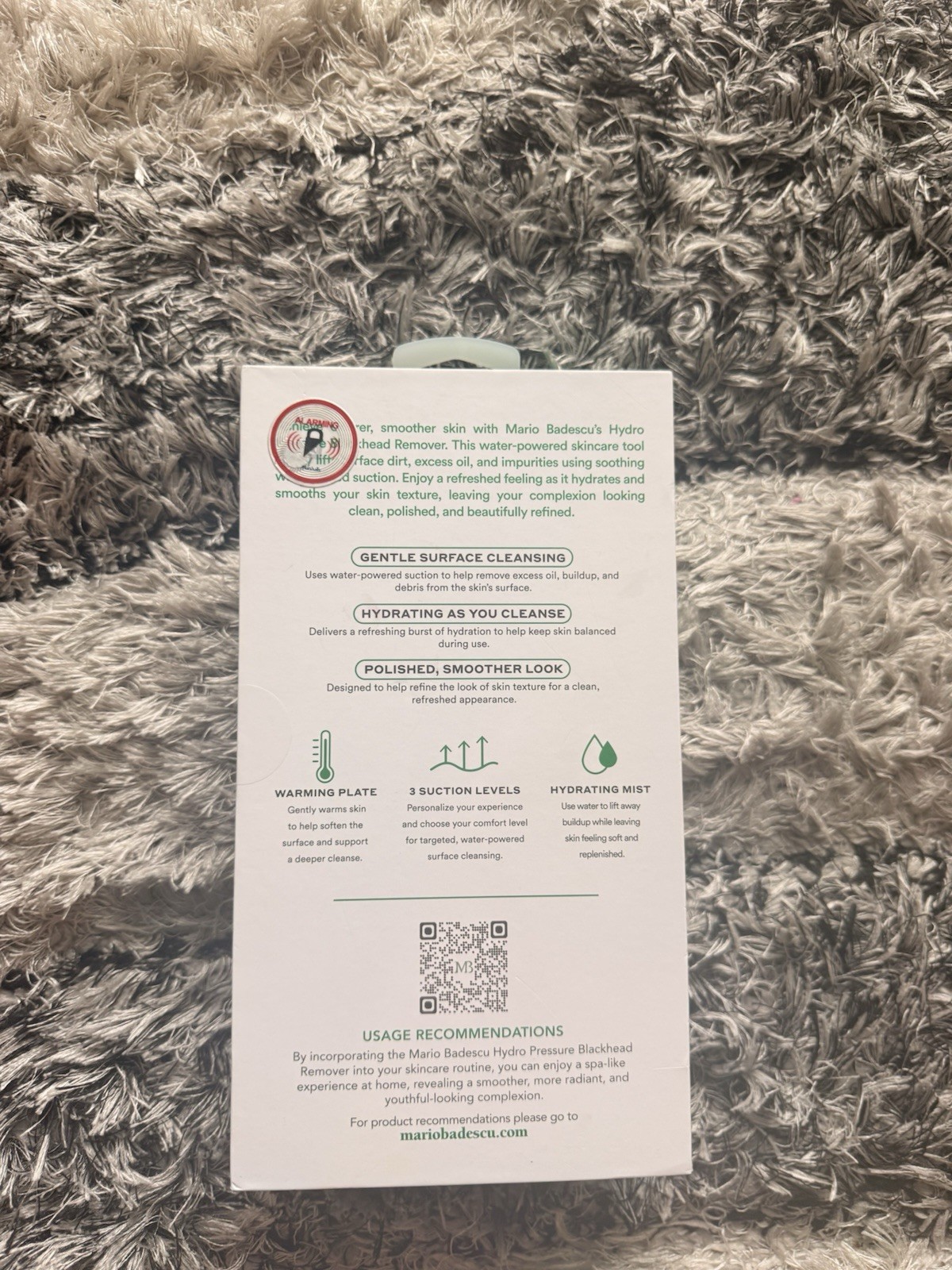 Mario Badescu Hydro Pressure Blackhead Remover, 3 Suction Levels, Warming Plate