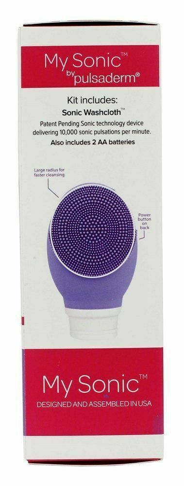 Pulsaderm Sonic Washcloth Micro Pulse Cleansing Facial 2 Speed Waterproof