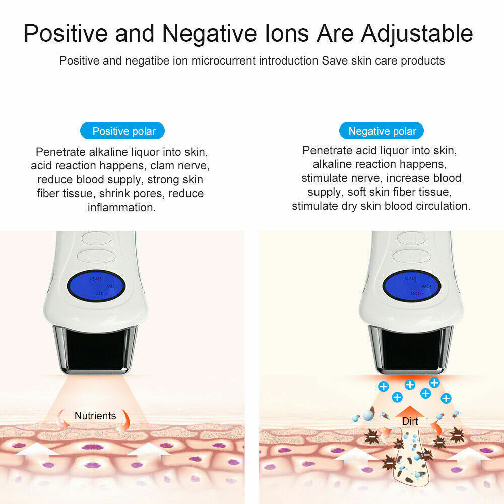 Handheld Galvanic Spa Tightening Microcurrent Facial Galvanic Current Skin Care