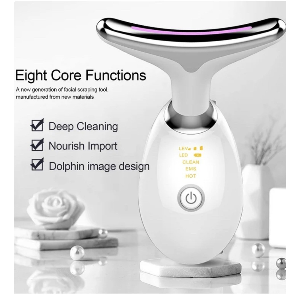 Yevyo Face Lift 7 in 1 Red Light Therapy for Face, 7 Color LED (White)