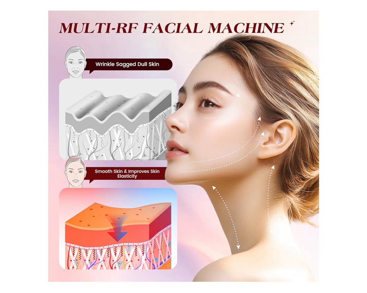 Microcurrent Facial Device, 3 Modes Red Light Therapy for Face and Neck