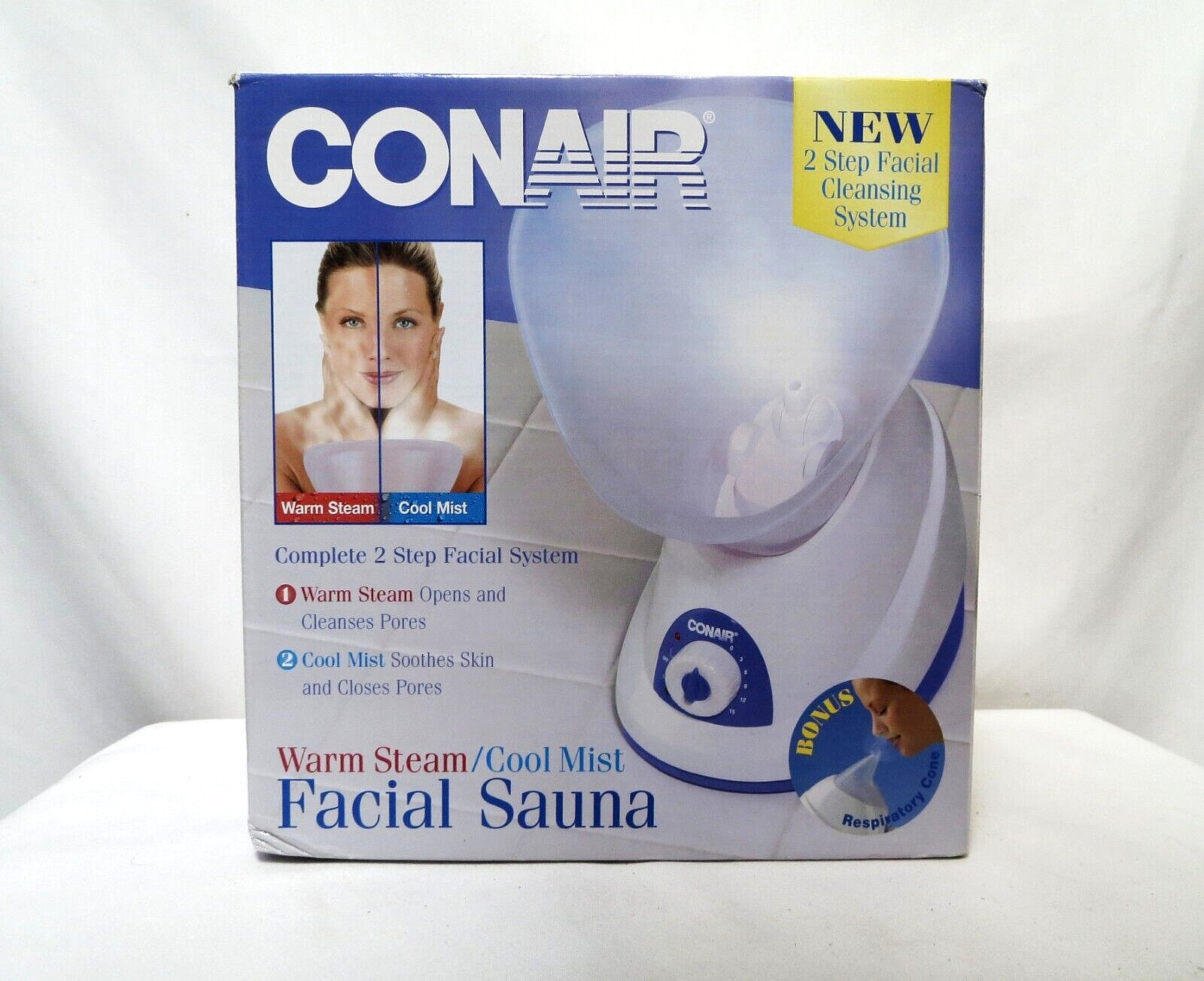 Conair 3704 Warm Steam and/or Cool Mist Facial Sauna NEW OPEN BOX