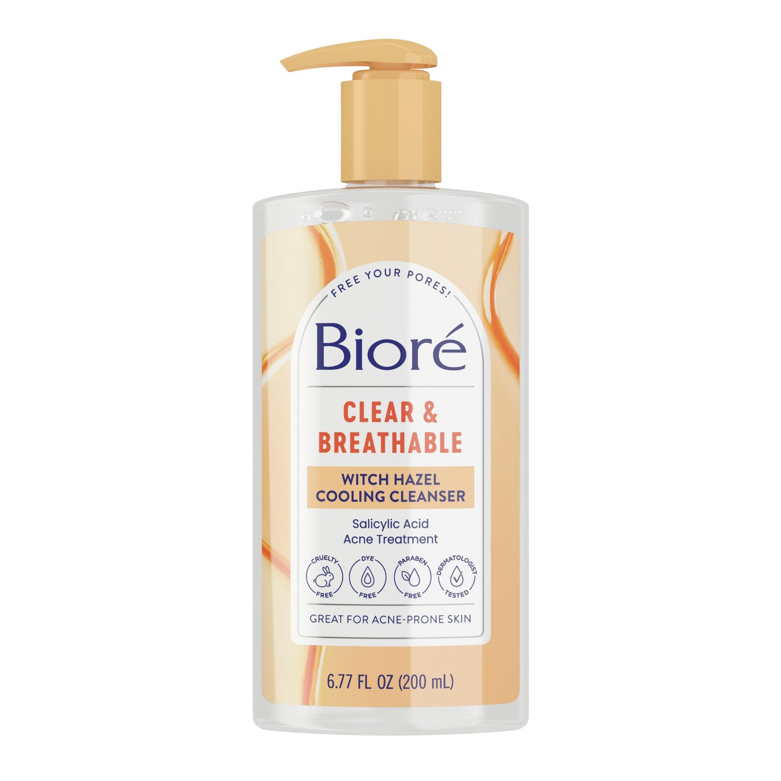 Biore Clear & Breathable Cooling Cleanser with 6.77 Ounce (Pack of 1),