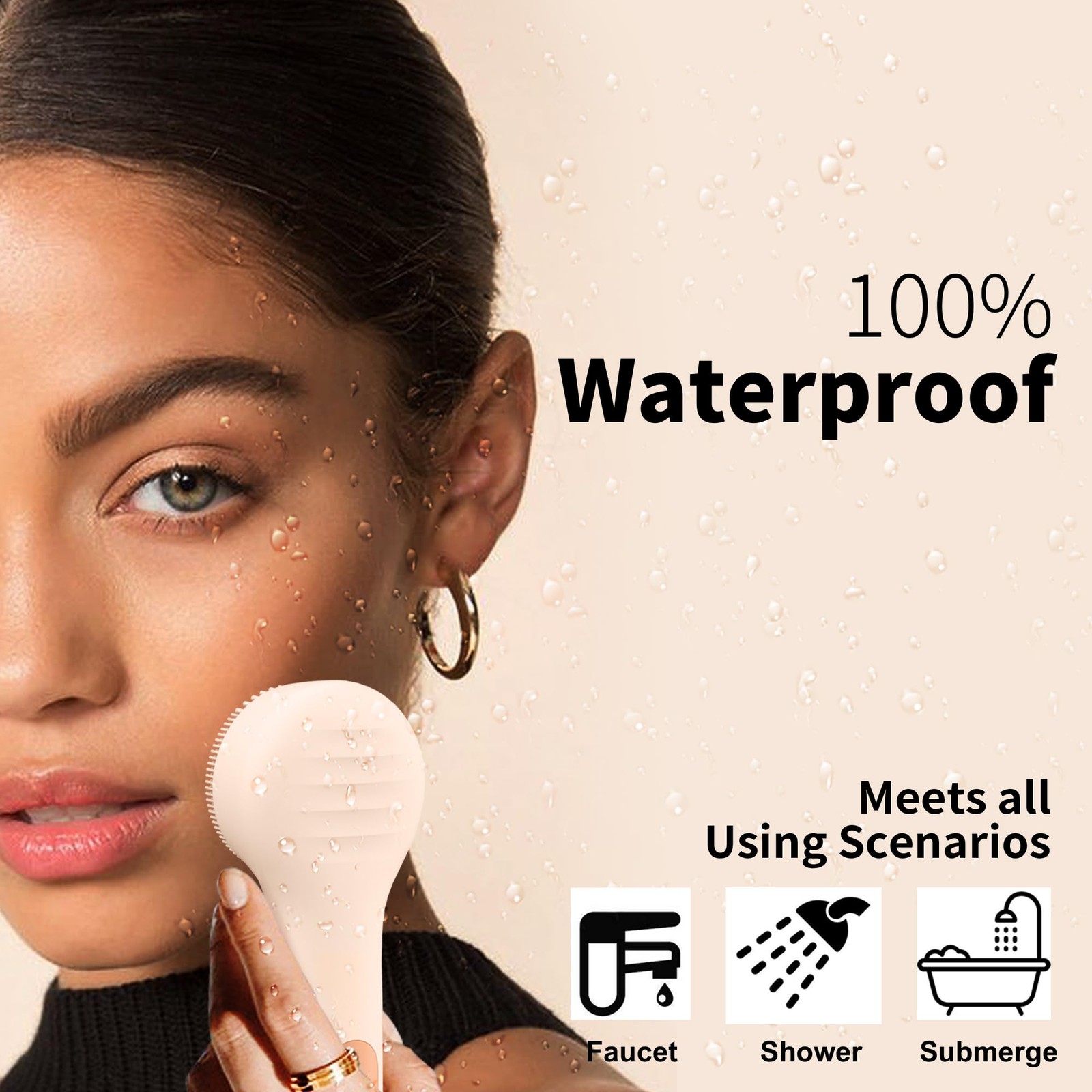 Silicone Scrubber, CLIE 2.0 Cleansing Brush, Rechargeable, Waterproof Scrub B…