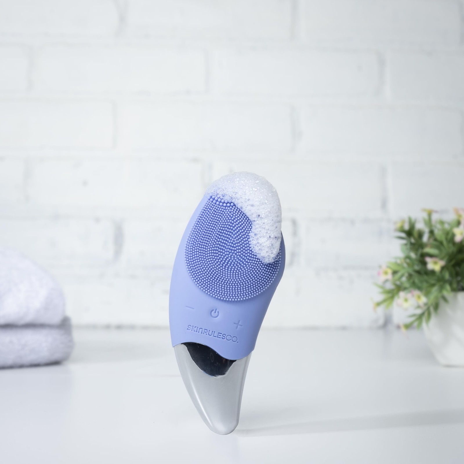 SKINRULESCO. Sonic Facial Cleansing Brush Waterproof Electric Blue