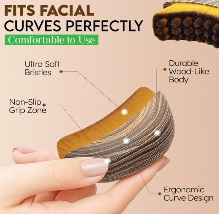 ALINCOLN Lymphatic Brush Gua Sha for Face Brush for Massage & Skincare Use