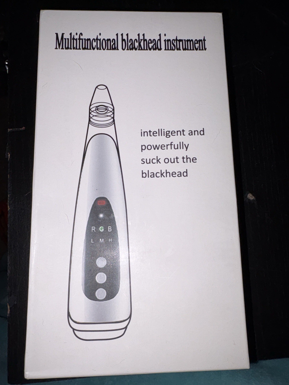 LAMONKE Blackhead Remover 905 Obsidian Black USB Rechargeable Multiple Heads