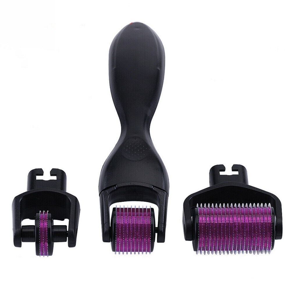Derma Roller Titanium needles 3 in 1 set, Acne Scars Beard Hair Regrowth Therapy
