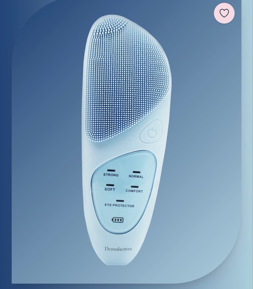 NEW in Box Dermalactives PureSkin Cleansing Brush One Size Light Blue