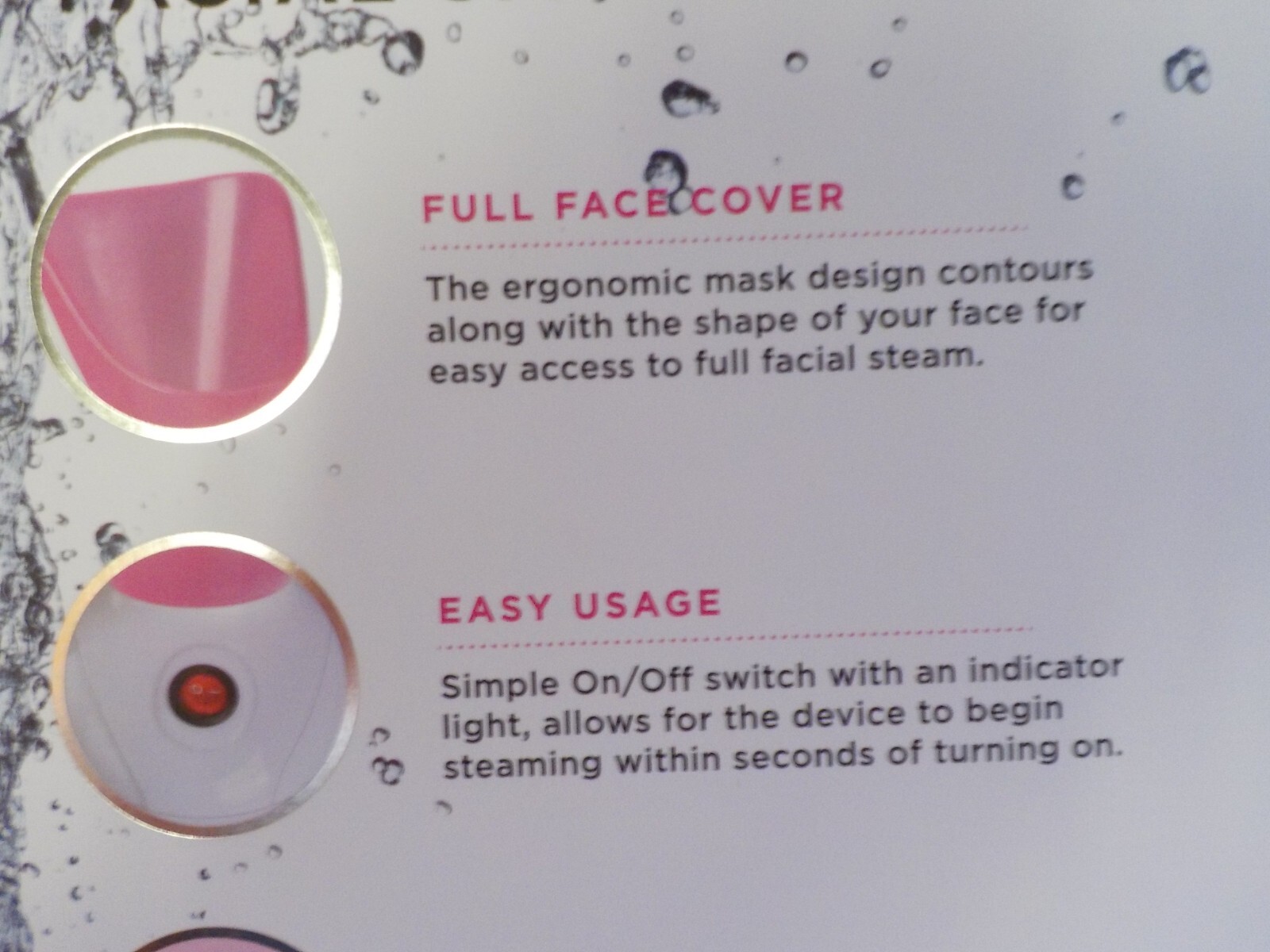 Westinghouse Facial Spa Steamer NIB Full Cover Easy Use Control Infuse Hydrates