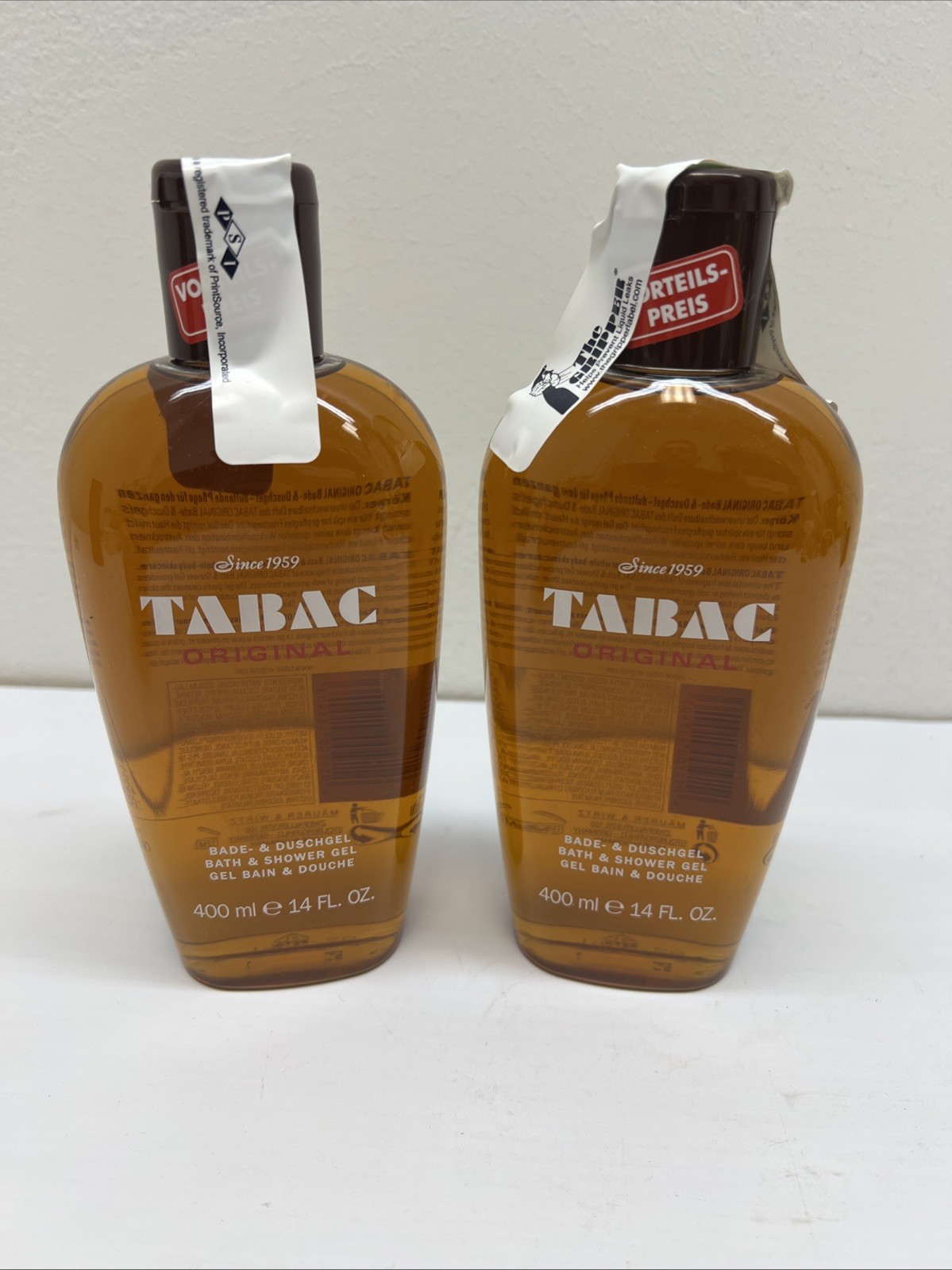 Tabac Original Maurer & Wirtz Bath & Shower Gel 14.0 Oz (400 Ml) For Men 2 Lot