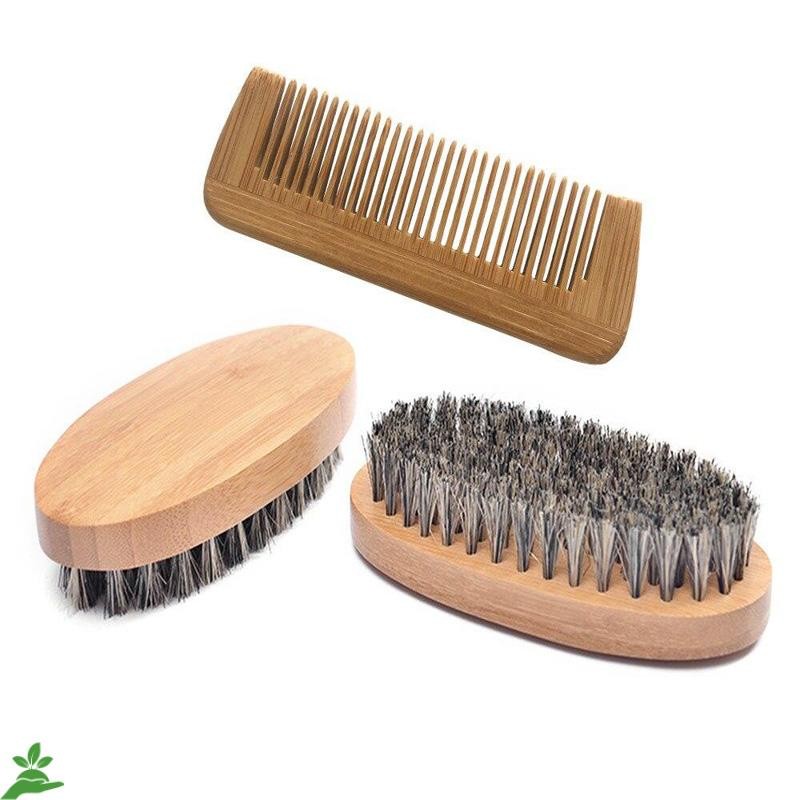 Color: Brown – Natural Boar Beard Brush