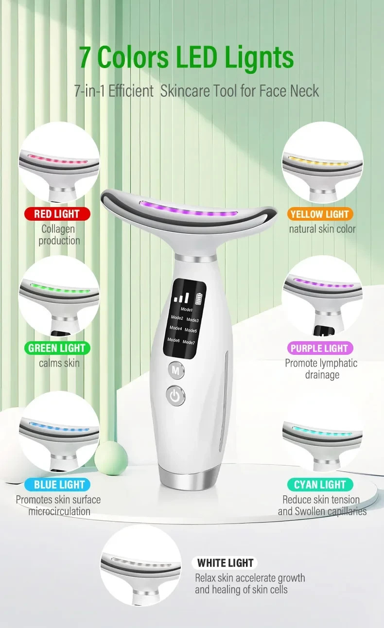 LED Microcurrent Facial Skin Tightening Lifting Device Face Neck Beauty Machine