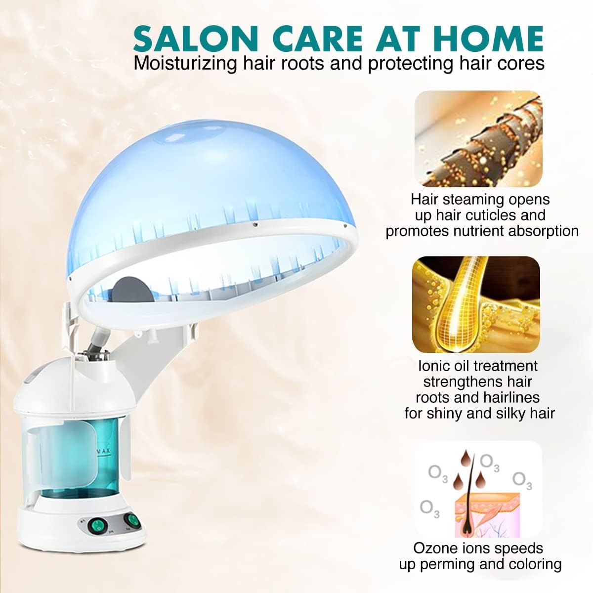 DENFANY 2 in 1 Hair Steamer Facial Steamer Nano Ionic