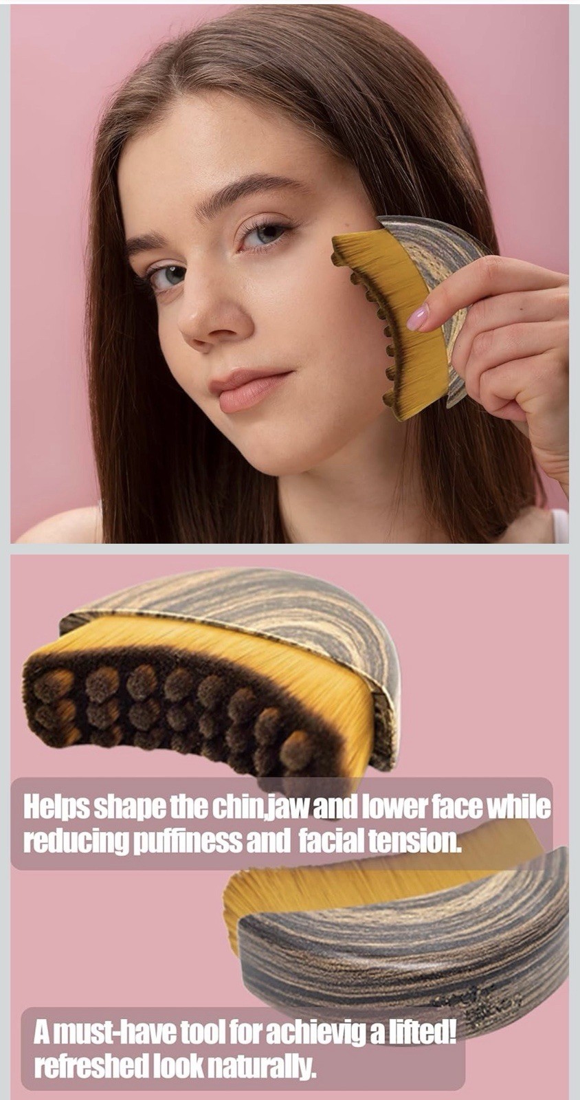 New Lymphatic Contour Face Brush, Lymphatic Drainage Massager by Glowiex