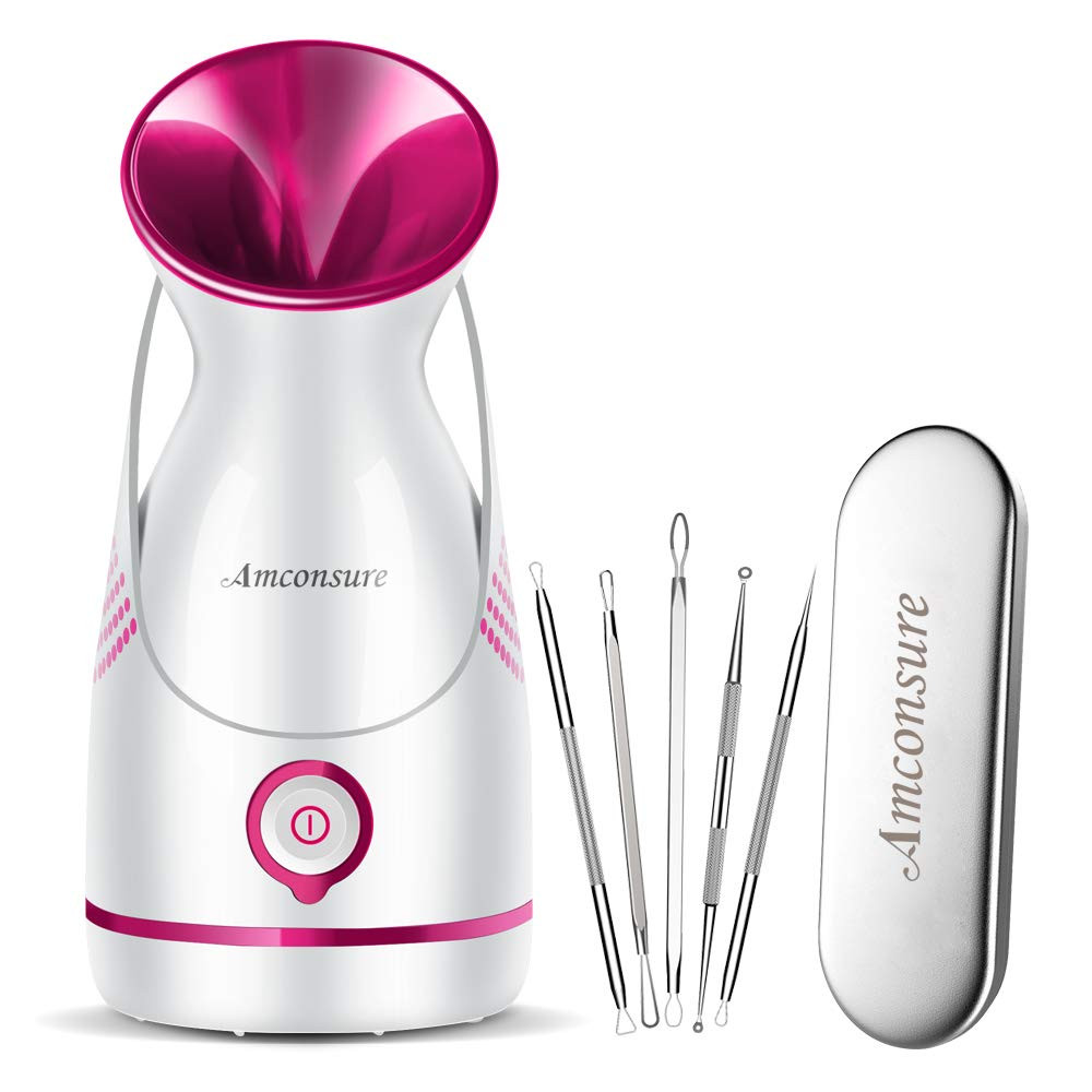 Facial Steamer – Nano Ionic Face Steamer Warm Mist Steamer for Home Sauna SPA, H