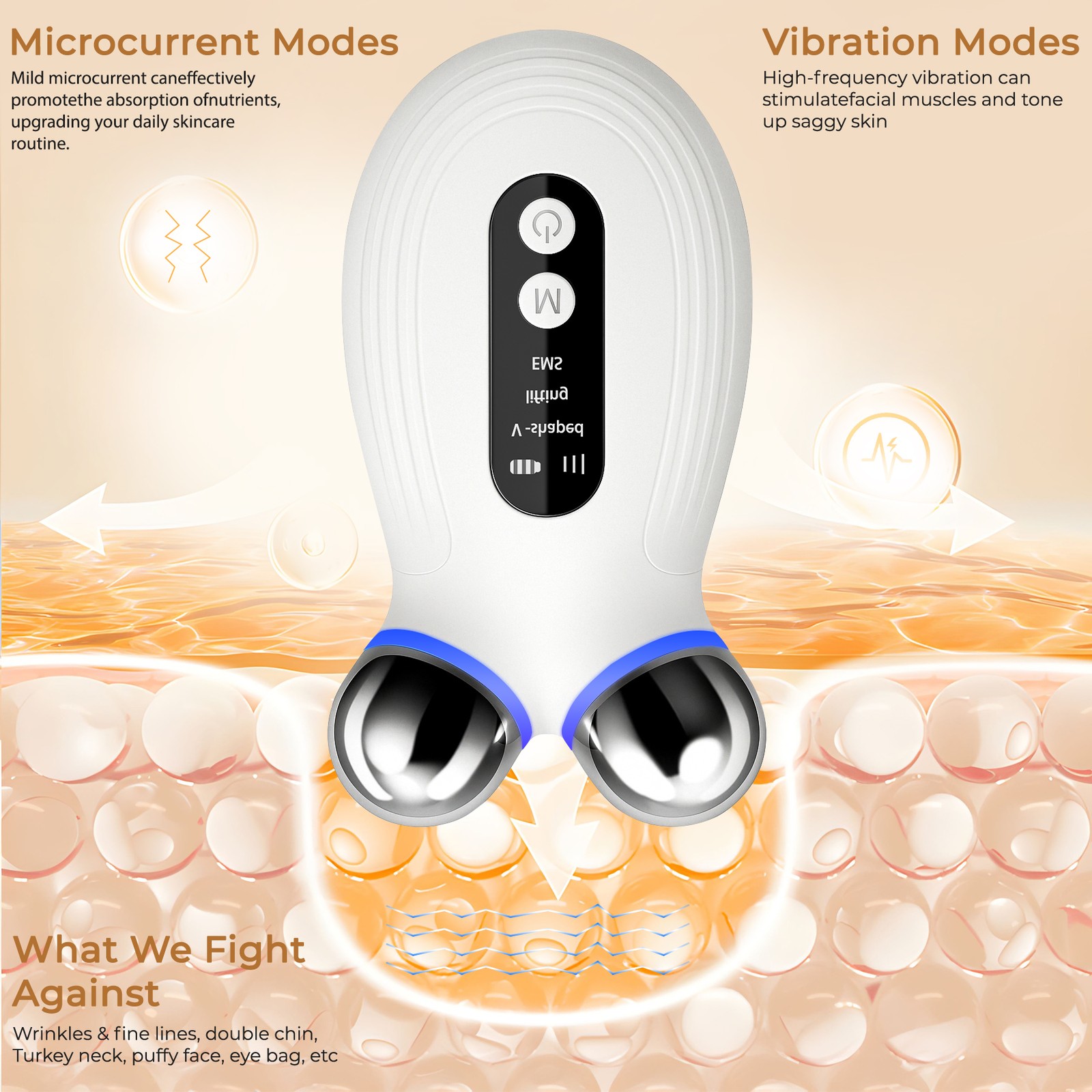EMS Facial Device Anti Aging Wrinkles and Boost Skin Care Products Absorption