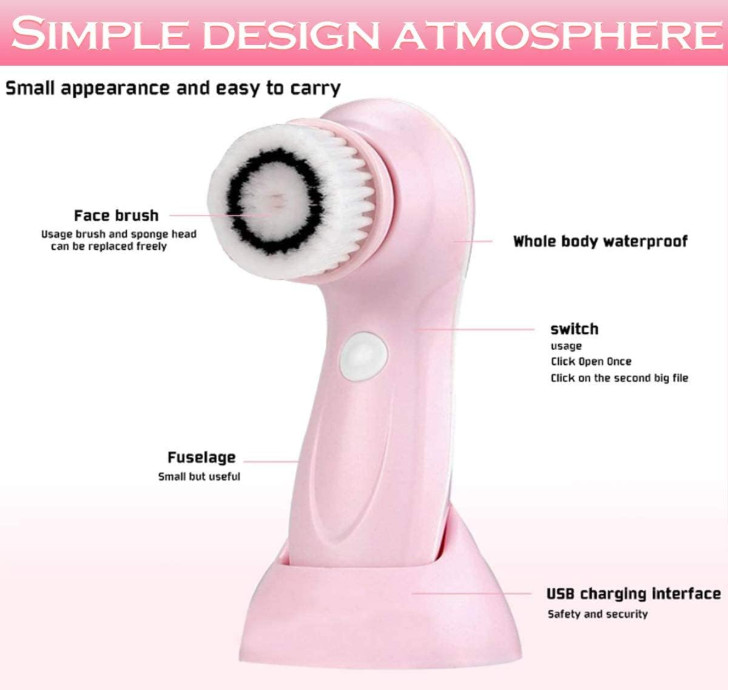Original LUX SKIN – Electric Facial Cleansing Brush, Waterproof, Rechargable