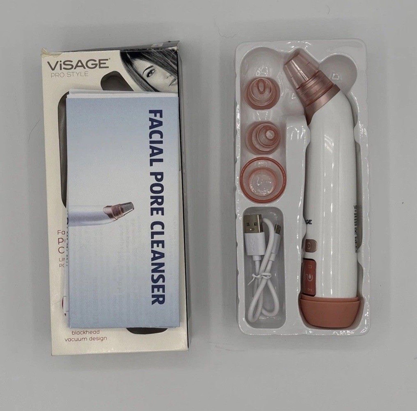 Visage Pro Style Facial Pore Cleanser Blackhead Vacuum Design……euc